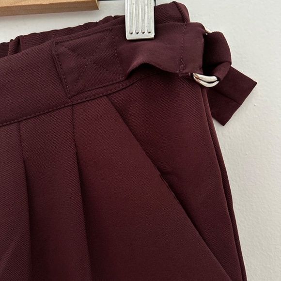 Burgundy pull on pants (tapered look) - Picture 4 of 4